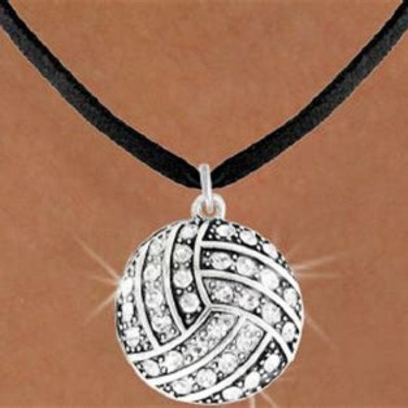 π NWT Crystal Volleyball Necklace - Picture 2 of 10